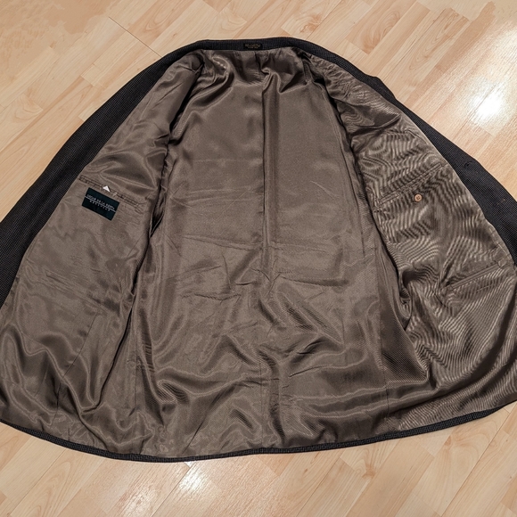 Vintage Oscar De La Renta Blazer Black & Grey Size 48R - Picture 3 of 5